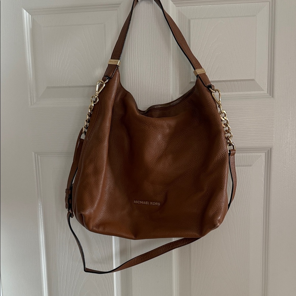 Michael Kors Tan Leather Hobo Bag